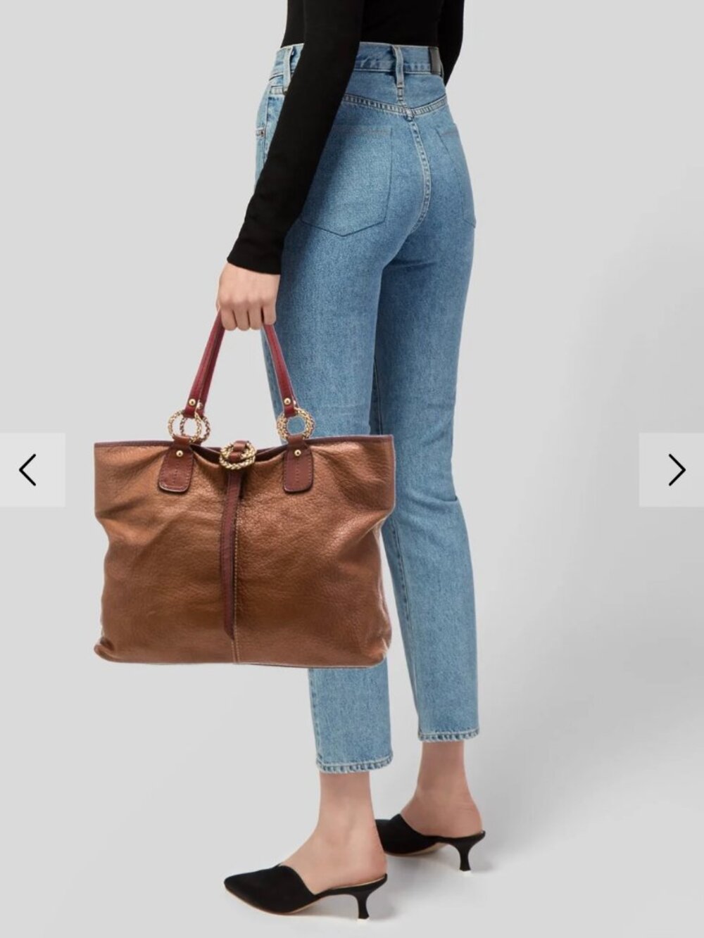 Valentino Garavani Brown Leather Tote
